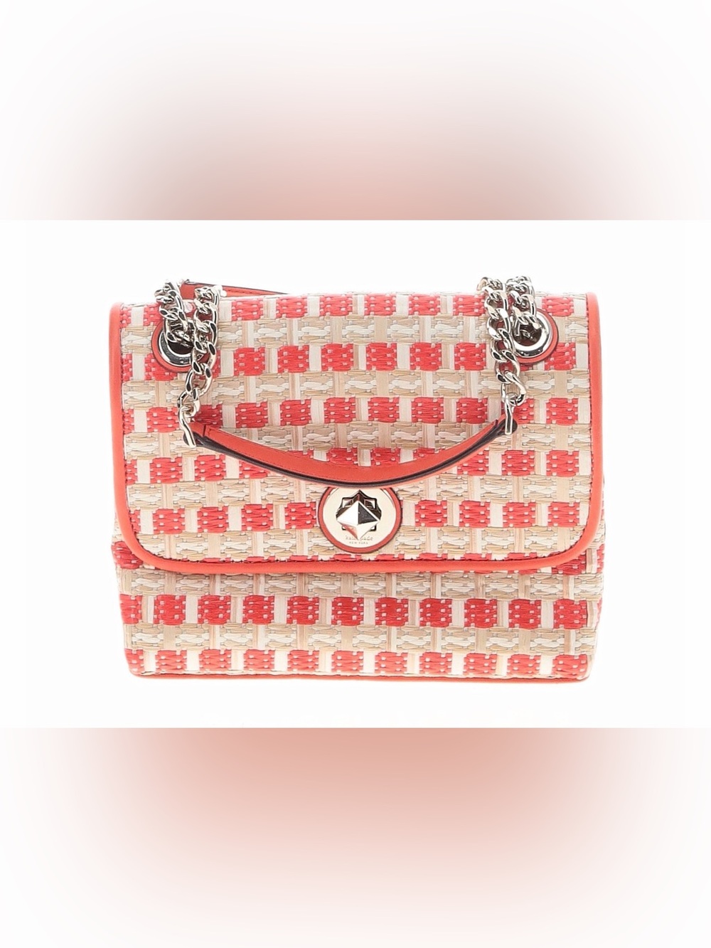 Kate Spade New York Natalia Straw Small Flap Crossbody Shoulder Bag Versatile